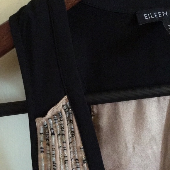 Eileen Fisher Sleeveless Blouse Tank Sequin Silk - Picture 5 of 6